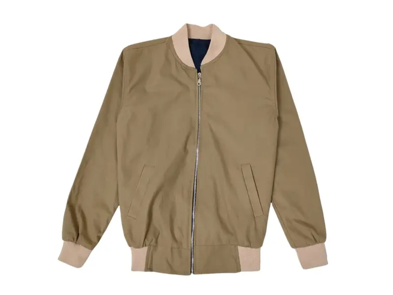 Jaket Casual Motor Bomber Polos Canvas Jumbo Pria Wanita Size M - XL 4