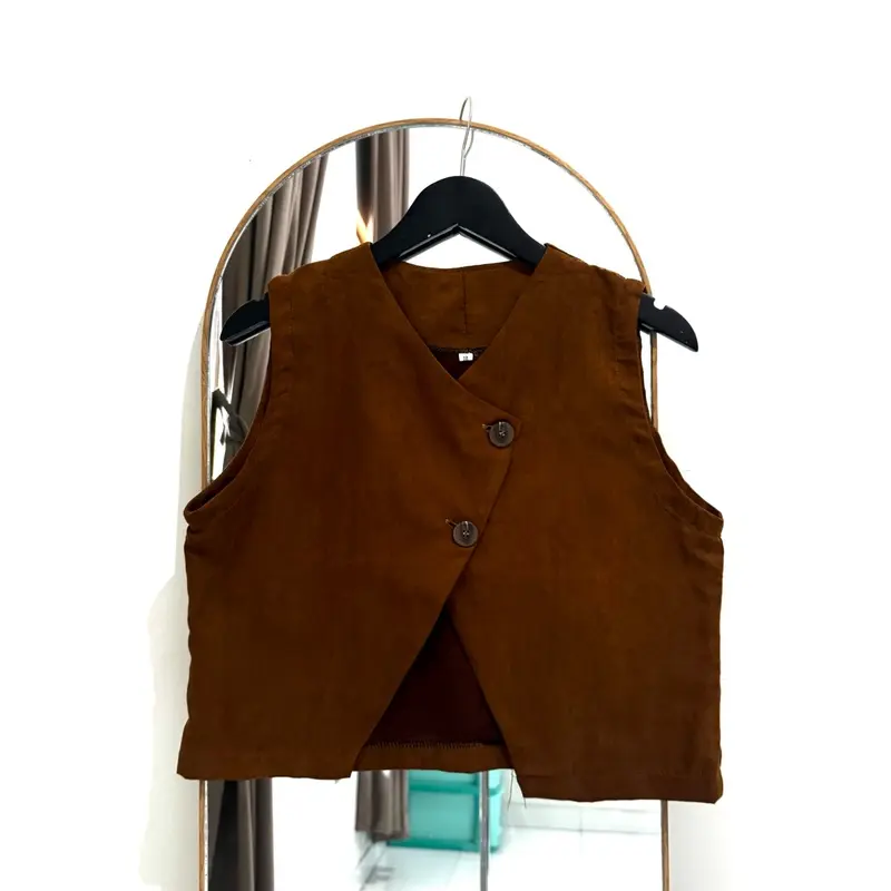 ALEEYA Vest Wanita  / Rompi / Outer Premium Crop Top / Vest Tanpa Lengan ( NUNA VEST) 2
