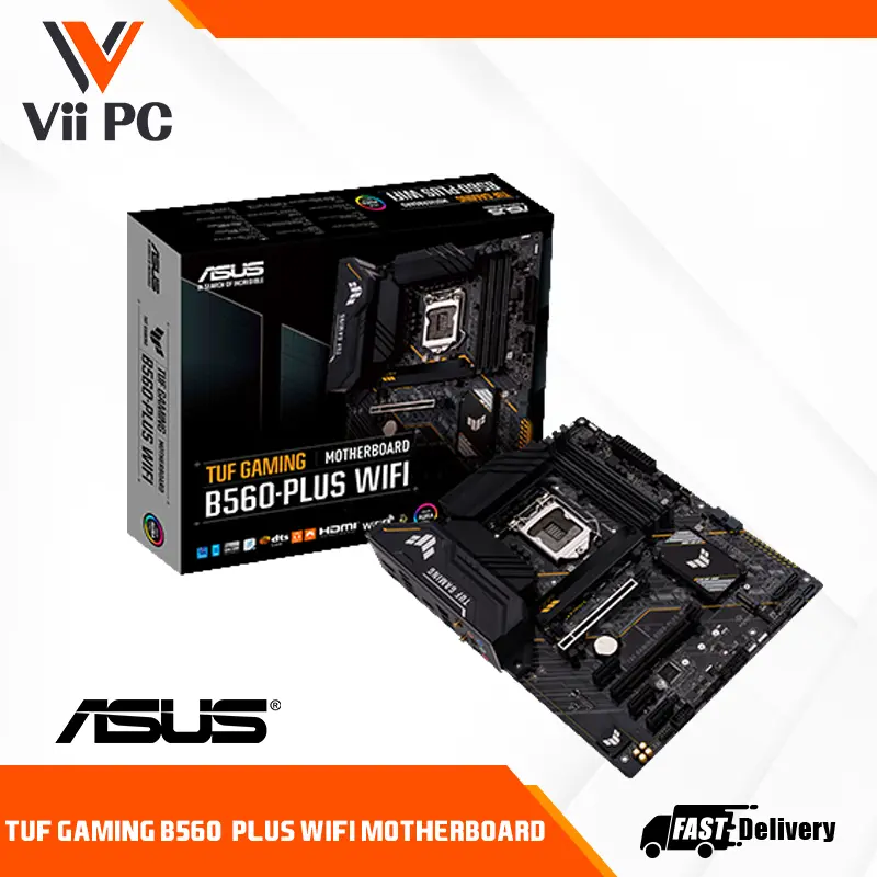 ASUS TUF GAMING B560-PLUS WIFI Intel B560 (LGA 1200) ATX motherboard, 8+1 DrMOS Power stages , PCIe 4.0 support