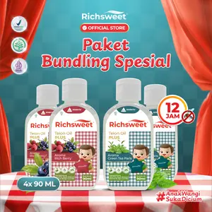 PAKET BUNDLING Richsweet [4 BOTOL] 90ml | Perlindungan sampai 12 Jam Anti Nyamuk + Ekstrak Daun Bidara
