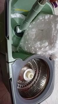 Product Review of 【VD BONBOX】 Alat Pel Lantai 2 in 1 Ember Terpisah Dapat 2 Kain Pel Lantai Ember Terpisah Mop Kain Fiber dengan Spin Mop Ember Dapat Dilepas Alat Pembersih Lantai BCT706 from $**📿 1