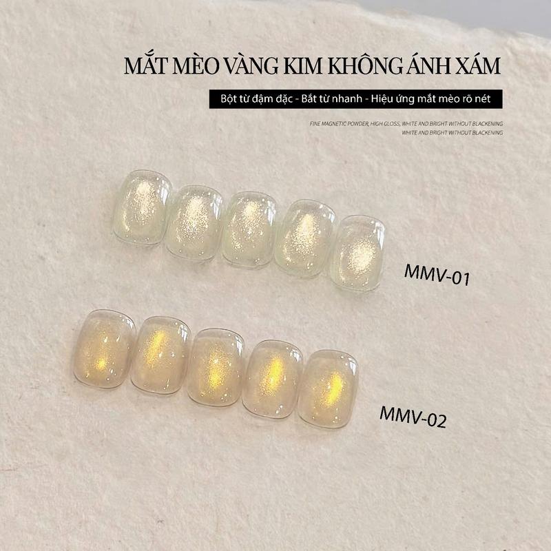  ROUni bộ sưu tập mới của 2025 sản phẩm hot mùa thu đông màu sắc sáng da dễ phối không bị xỉn màu sơn gel móng tay ánh kim mắt mèo. 