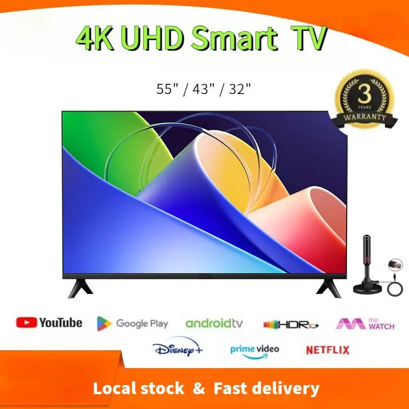4K Android TV Digital TV Smart TV HDR10 Android 13.0 Google Play 32 43 55 inch HD Ultra-thin TV