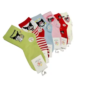 12 pasang random warna dan karakter kaos kaki anak TK / paud perempuan, katun spandek import Fashion Plastic 5-6 Tahun