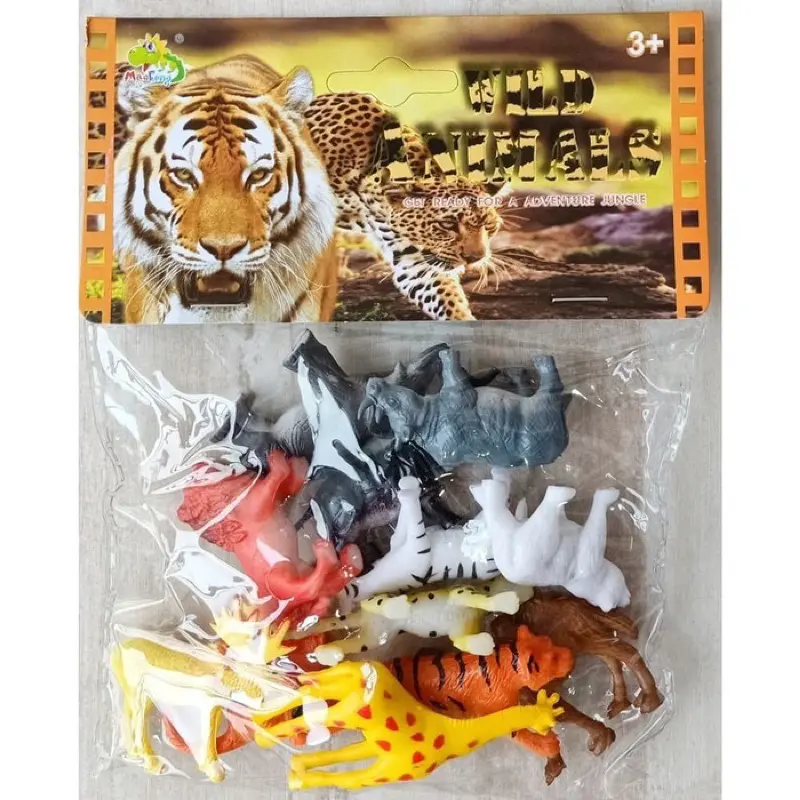Mainan edukasi anak Hewan Satwa Karet ukuran kecil 12pcs Miniatur satwa Karet 12pcs-Miniatur Animal Wild Animal Figure toys hewan 0