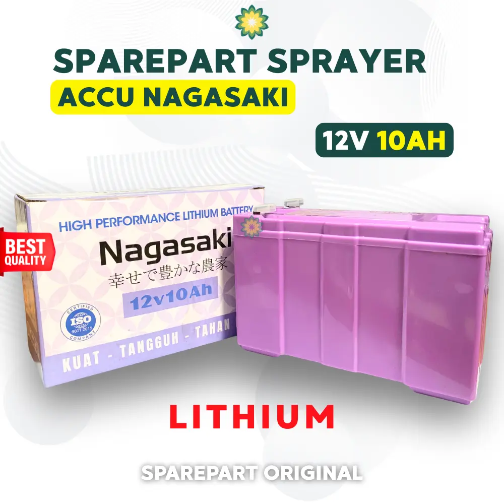 Nagasaki Accu Aki Battery Sprayer Elektrik Battery Lithium 12V 10Ah