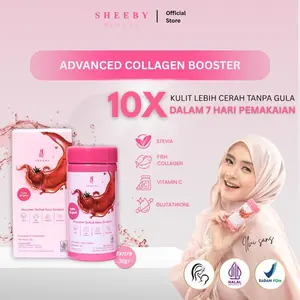 [BEST SELLER] SHEEBY Collagen Drink Booster - 1 BOX - Extra 30gr | Minuman Collagen Drink, Vitamin C, Fish Collagen | Membantu Mencerahkan, Melembapkan, dan Menjaga Elastisitas Kulit
