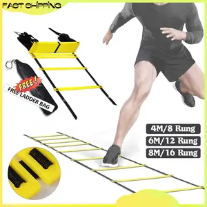 Agility Speed Ladder Drills 4,6,8 Meter/Tangga Tali Nilon Untuk Latihan Kecepatan / Kelincahan /Latihan Atlit