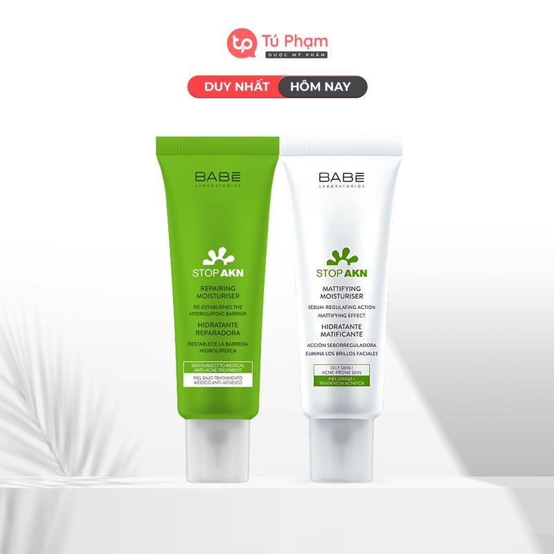 [HÀNG CÔNG TY] Kem Dưỡng Ẩm/ Phục Hồi Babe Stop Akn Mattifying/ Repairing Moisturiser 50ml