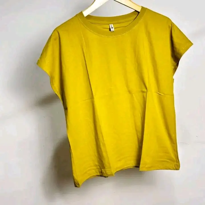 baju wanita kaos polos lengan pendek pakaian dewasa yukensi bahan catun combed
