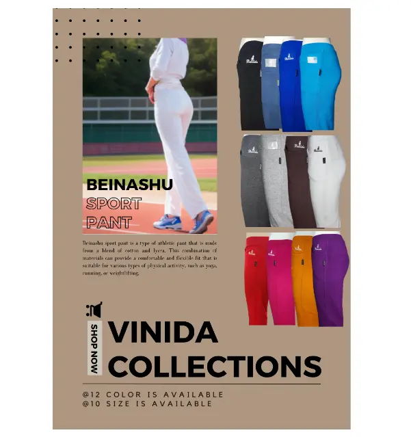 Beinashu sport pant plain 1954(Black,Dark Grey,Dark Brown,DarkBlue,Royal Blue,Light Blue, White ,Purple) Outdoor Sports Pants Exercise