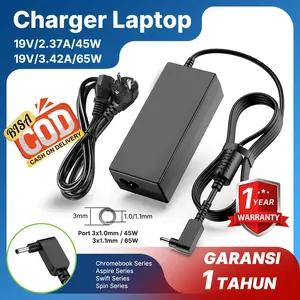 [Garansi 1 Tahun] Charger Laptop 45W/65W Pin Bulat Kecil 3.42A - Sesuai untuk Aspire 3, Aspire 5, Swift 3 dan Model Lainnya