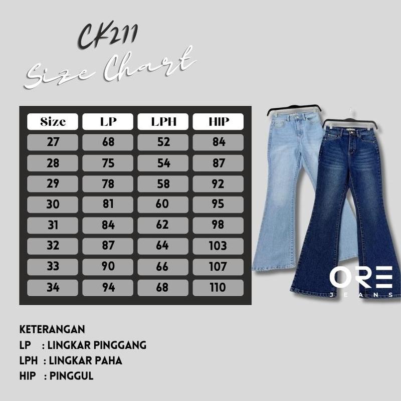 Product Introduction of ORE - Cutbray CK211FS Jeans Highwaist Slimfit Strech / Size 28-34 0