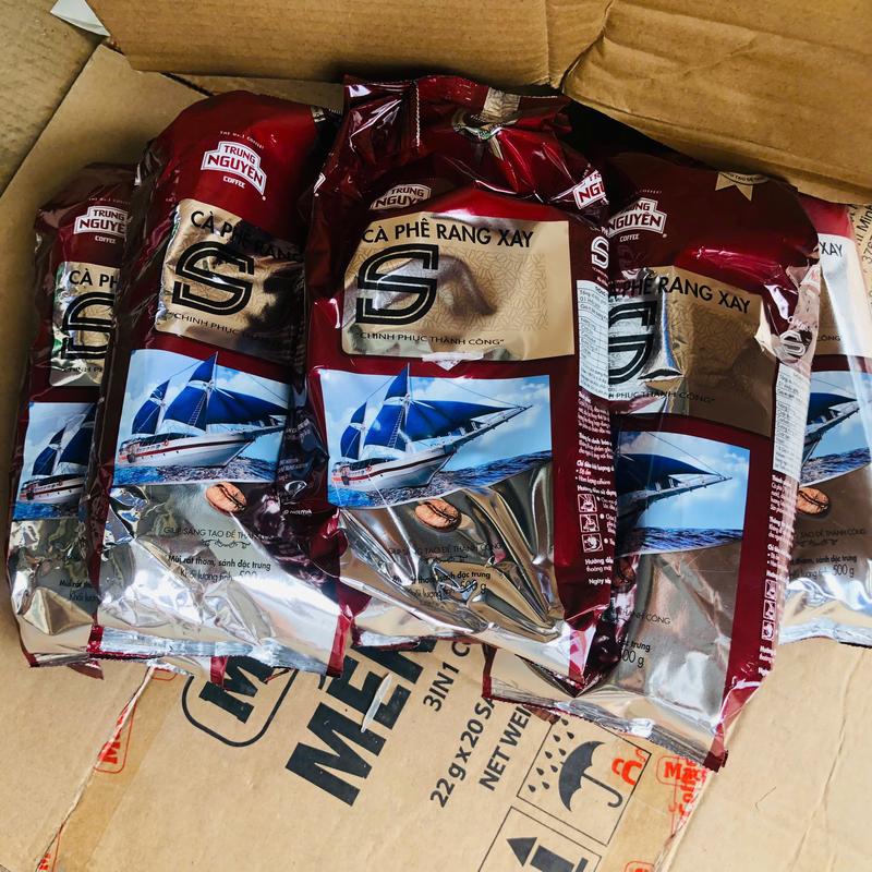 3 kg=6 túi 500g, Cafe S Chinh phục, Cà phê rang xay, cà phê pha phin trung nguyên TNS