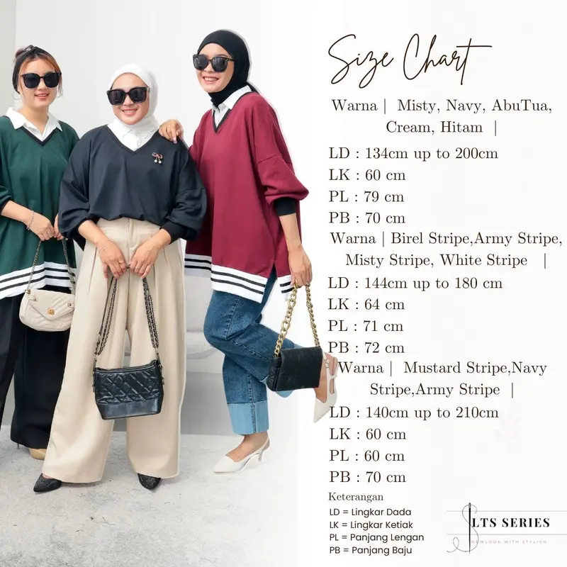Baju Atasan Blouse basic Wanita Elegant Hanami Bahan Fleece Kombi Katun Terbaru - Kombinasi Oversize 1