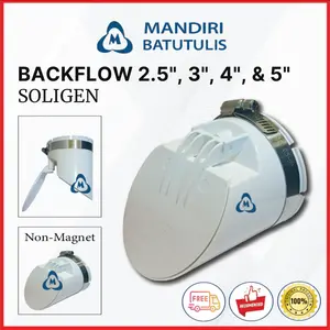 Backflow Valve SOLIGEN 2.5" 3" 4" MAGNET / NON MAGNET - Klep Tabok - Penutup Pembuangan Pipa - Back Flow