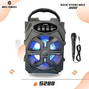 Speaker Bluetooth S288 Free Mic Karaoke Bass 3inch