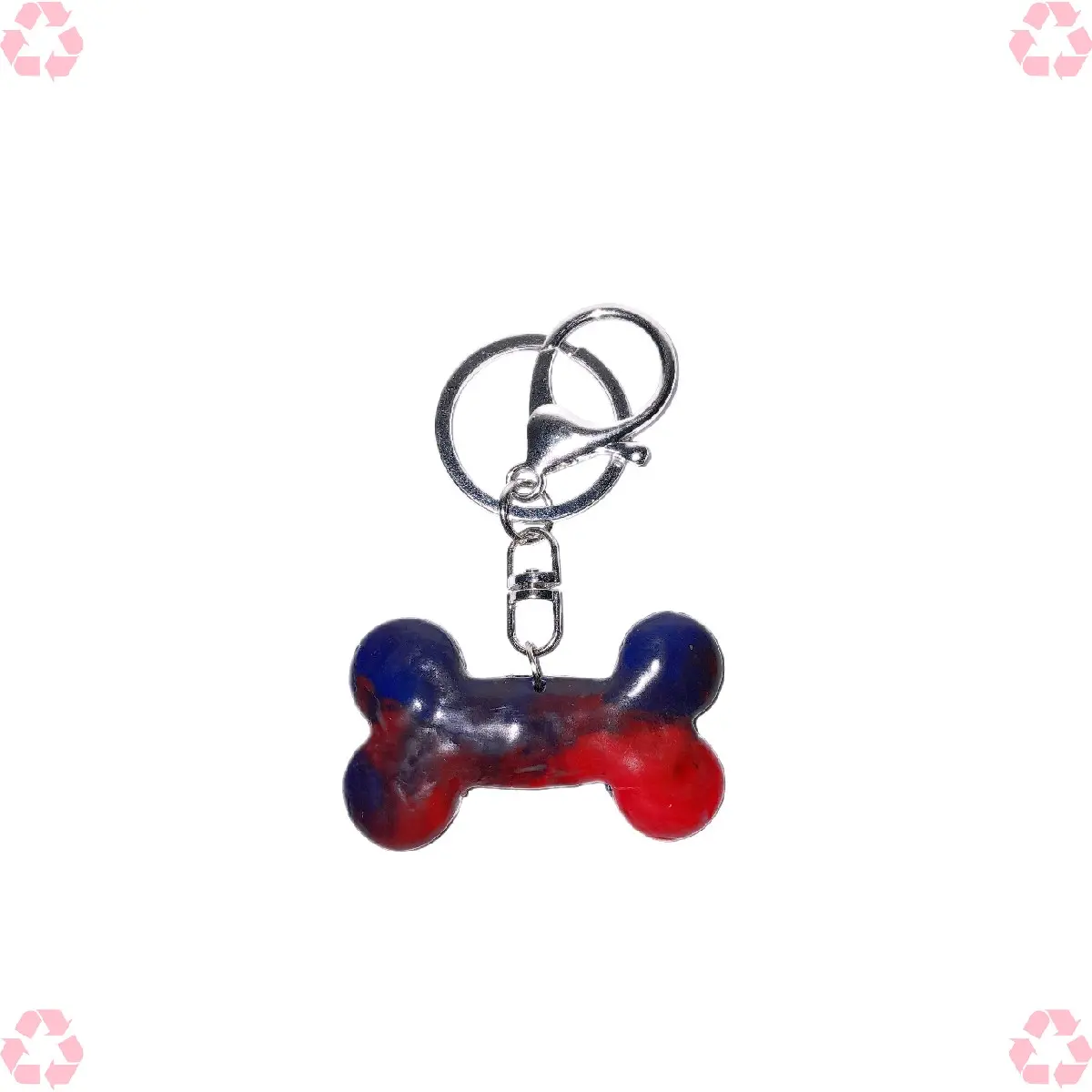 Recycle keychain | KC-001 - red & blue tone
