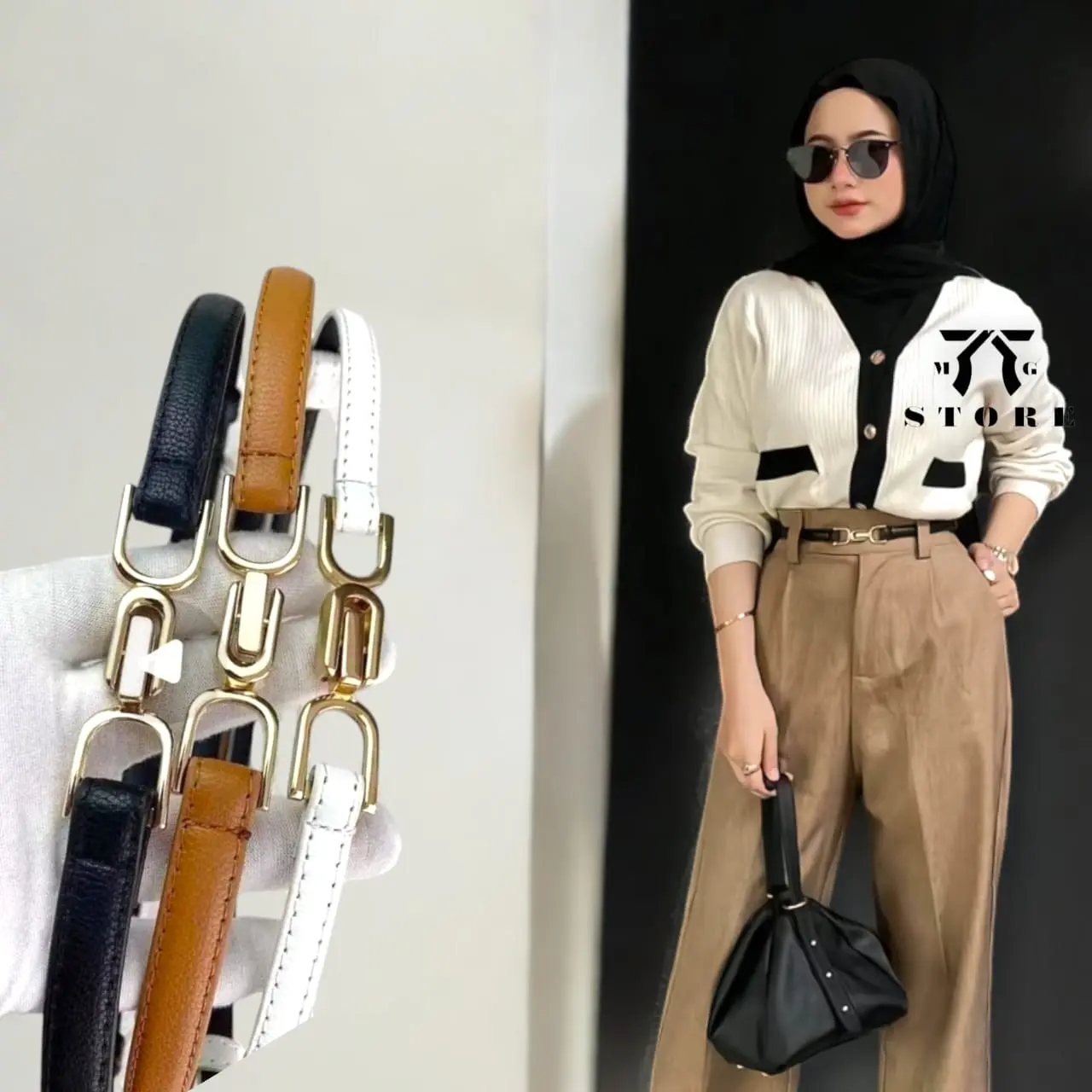 Ikat Pinggang Wanita Trendy Terbaru Simple Adjustable Sabuk wanita