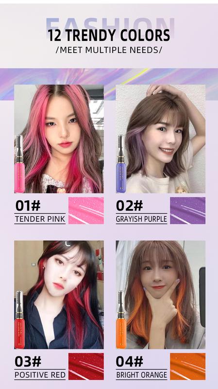 Product Introduction of 13 Colors Disposable Hair Dye Color One-off Hair Coloured Hair Beauty Tool 28