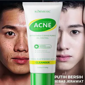Pembersih Wajah Pria Pembersih Wajah Jerawat 100g Pembersih Wajah Pria Pemutih Wajah Pria Face Wash Acnes Facial Wash Tungau Pembersih Jerawat Dan Komedo Kontrol Minyak Melembabkan Ringan Dan Tidak Mengiritasi Pori-pori Bersih Dalam