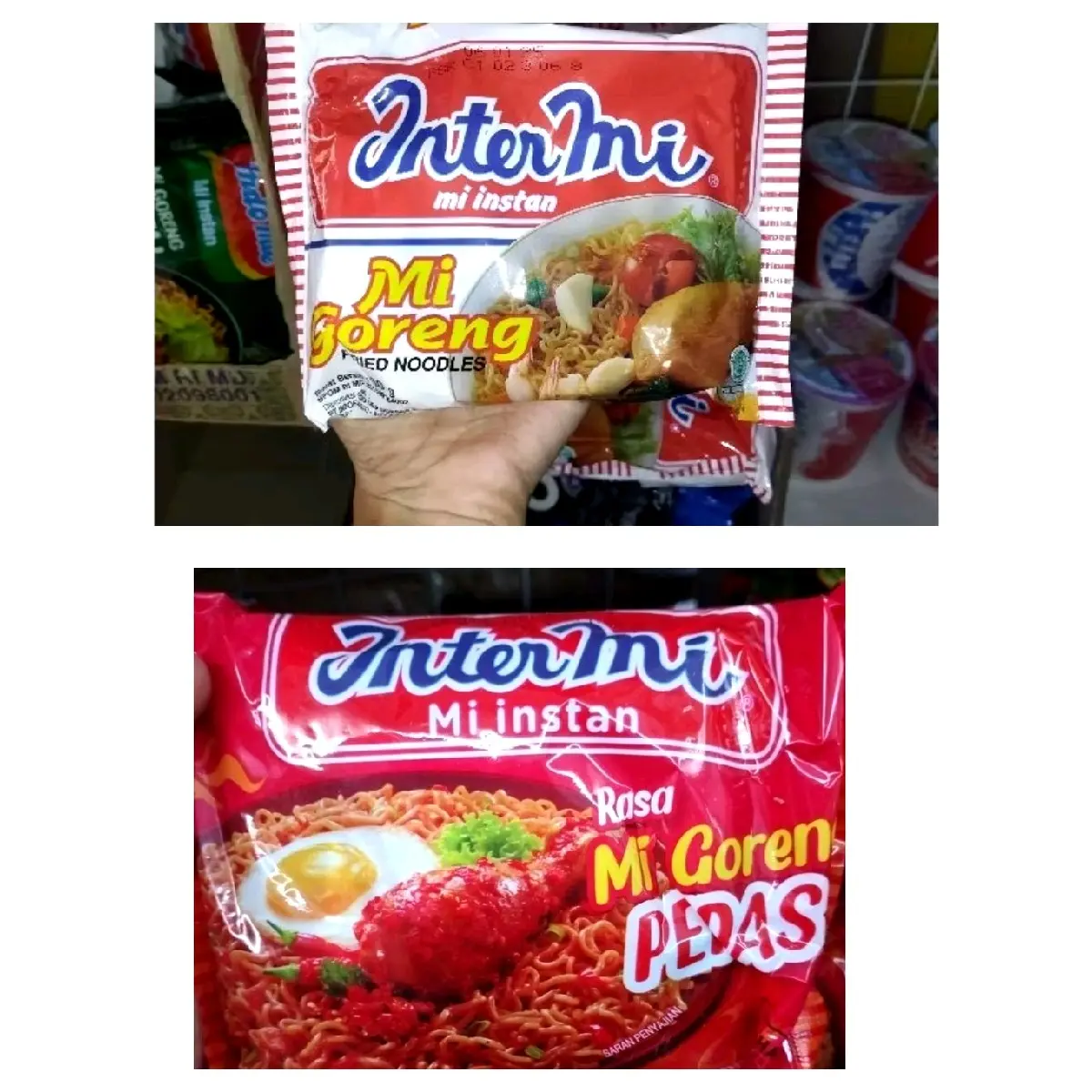 MIX 20 MIE INSTAN INTERMIE | INDOFOOD HOT DAN ORIGINAL Noodles Goreng Pedas