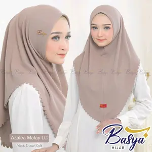 (BASYA) AZALEA MALAY LC•hijab malay instan knit•jilbab bergo instan•bergo daily•kerudung instan•jersey snow knit•