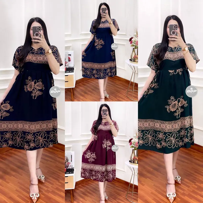 Senadea- Daster Rayon Grade A Busui Resleting Depan - Model Terbaru - Bumil, Dress Tidur Tidur Tidur Tidur Tidur Tidur Wanita 2