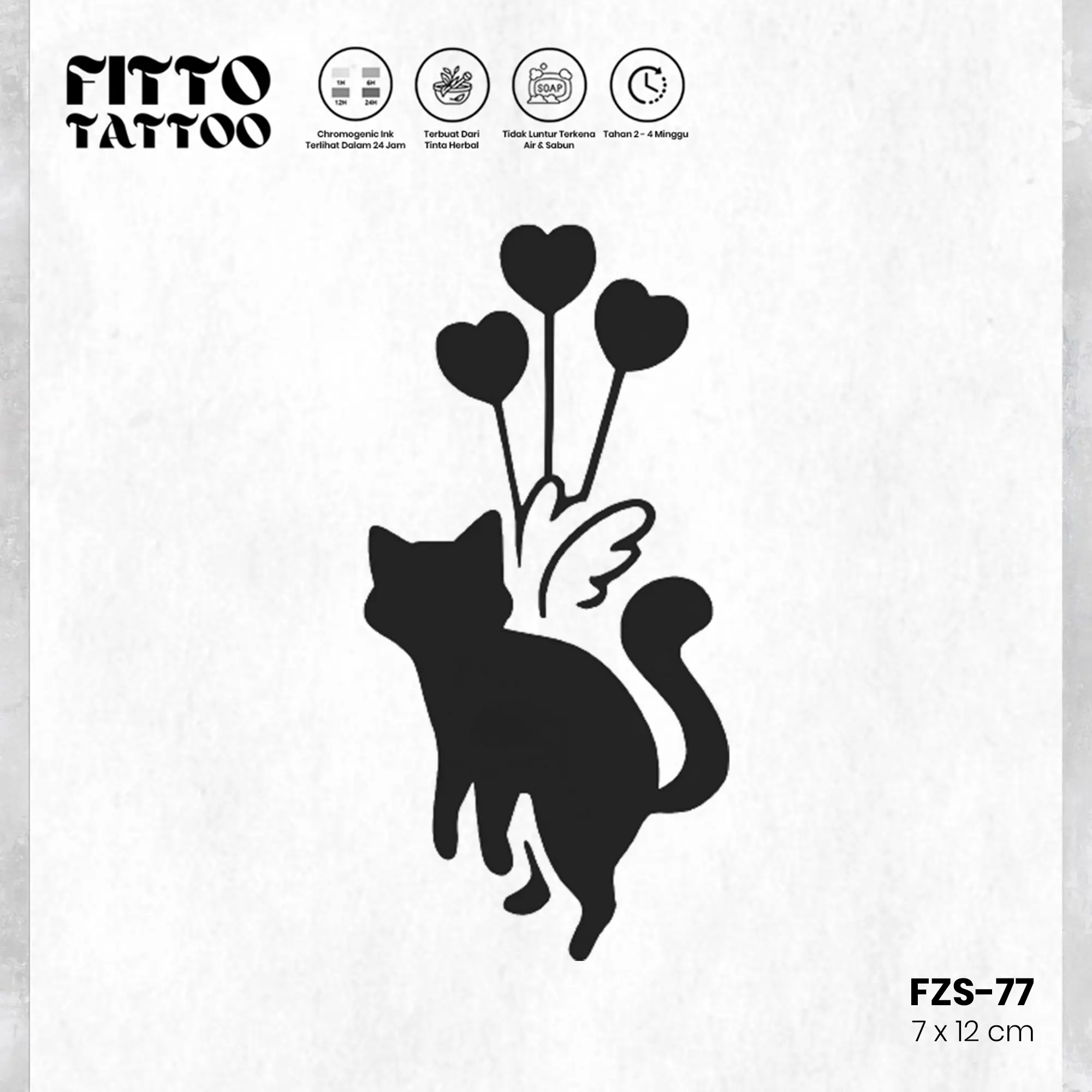 tato temporer premium semi permanen tattoo fruit ink tatto kucing anjing Temporary
