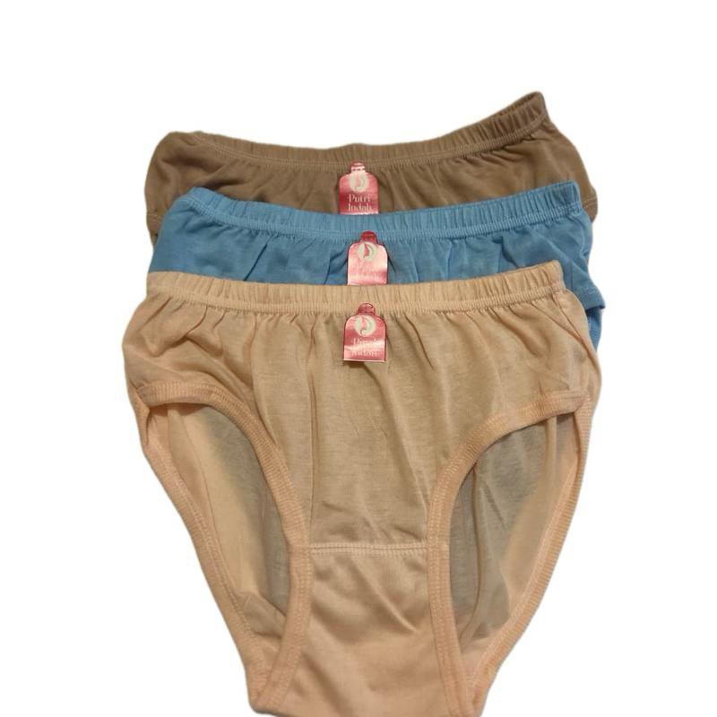 Celana dalam wanita isi 3 | Super lembut CD polos | size M L XL XXL - CD remaja polos