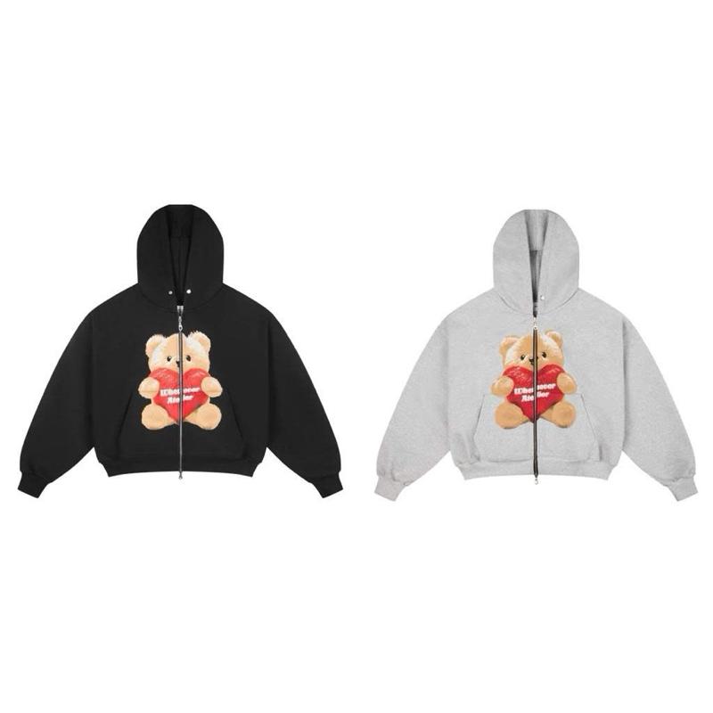 Áo hoodie zip ATELIER HOODIE ZIP BEAR vải nỉ bông cao cấp hình in siêu bền không bong tróc không xù lông khi giặt CONE.club