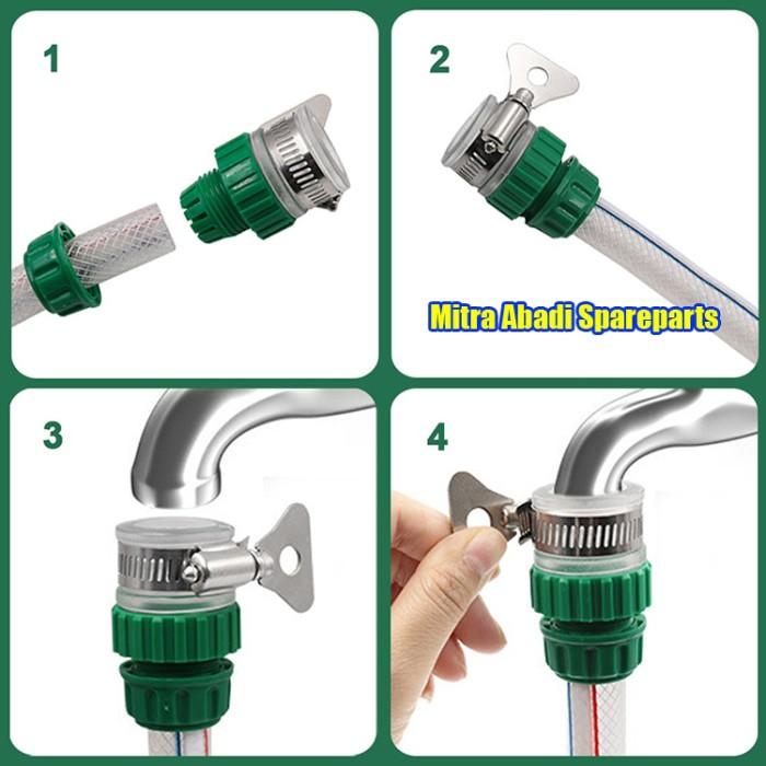 P㊛6X KONEKTOR SELANG KERAN AIR FAUCET WATER PIPE HOSE J UNIVERSAL E»MY 0