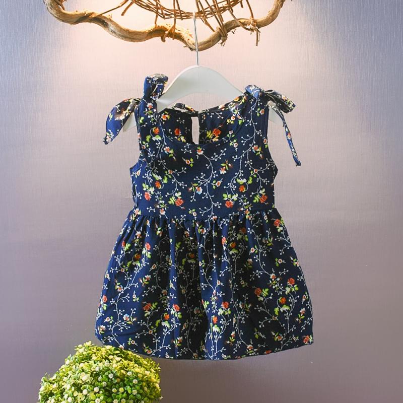 Product Introduction of Summer Casual Baby Girls Floral Pattern Strap Dress Cotton Kids Toddler Sleeveless Pageant Sundress 21