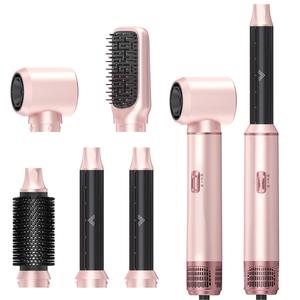 5in1ヘアドライヤーブラシセット、アップグレード版ホットエアブラシ、ストレート・カール・乾燥・スムージング対応、ヘアスタイラー、クリスマス・新年ギフト