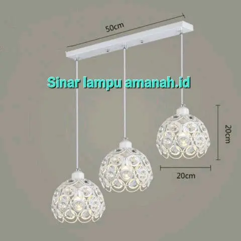 Lampu Gantung Minimalis Ruang tamu / Cafe Cristal Aesthetic Modern 4