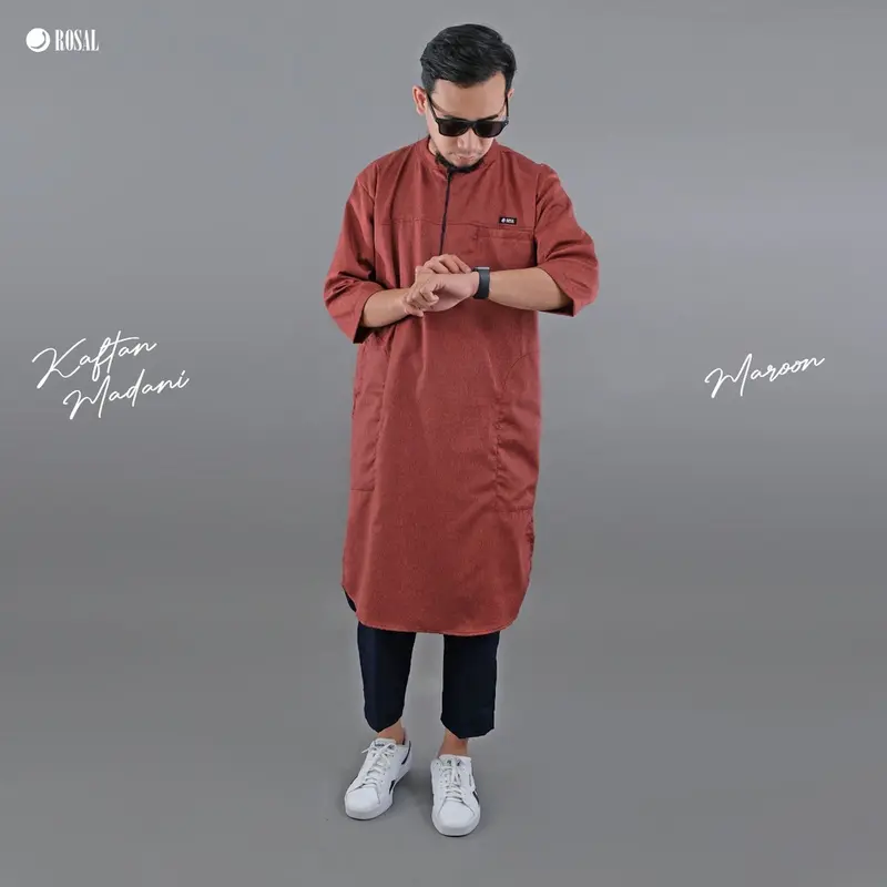 Koko Kurta Dewasa Gamis Pria Ikhwan Katun Madinah Jubah Pria Kaftan Madani Rosal Koko Kurta Pakistan Polos Lengan Pendek 34 Cotton Madinah Jumbo Big Size M - Xxxl 6