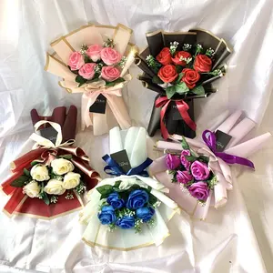 PAPERFLOWIST [SMALL] Buket Bunga SIMPLY // Bucket Mawar Sidang Wisuda Lamaran Tunangan Nikahan / Anniversary Flower Bouquet / Artificial Rose Flowers / Gift Wrap Hampers Graduation / Hadiah Kado Ulang Tahun / Hari Ibu / Perayaan Guru / Valentine Day