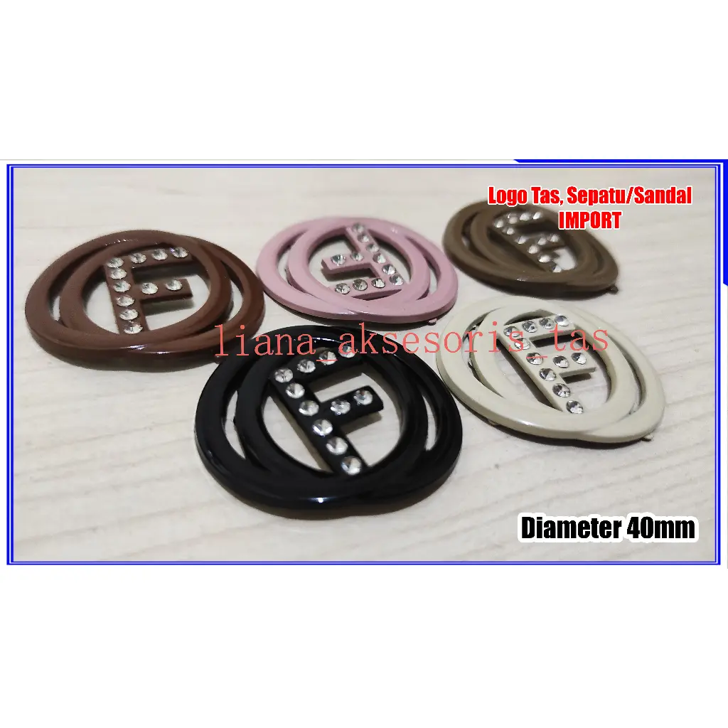 ASESORIS SANDAL SEPATU (isi 1 PASANG) LS037 LOGO SEPATU - BROS TAS SEPATU UNTUK HIASAN SEPATU