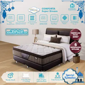 Kasur Springbed Comforta Super Dream Dengan Pelindung Pinggir Kasur Plush Empuk Tebal 31cm ORIGINAL