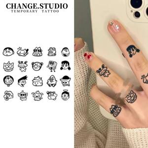 Hình Xăm Tạm Thời, Thiết Kế Hoạt Hình Dễ Thương, Thích Hợp Cho Ngón Tay, Kéo Dài Trong 15 Ngày, Không Thấm Nước Và Chống Chà Xát. Hình xăm dán