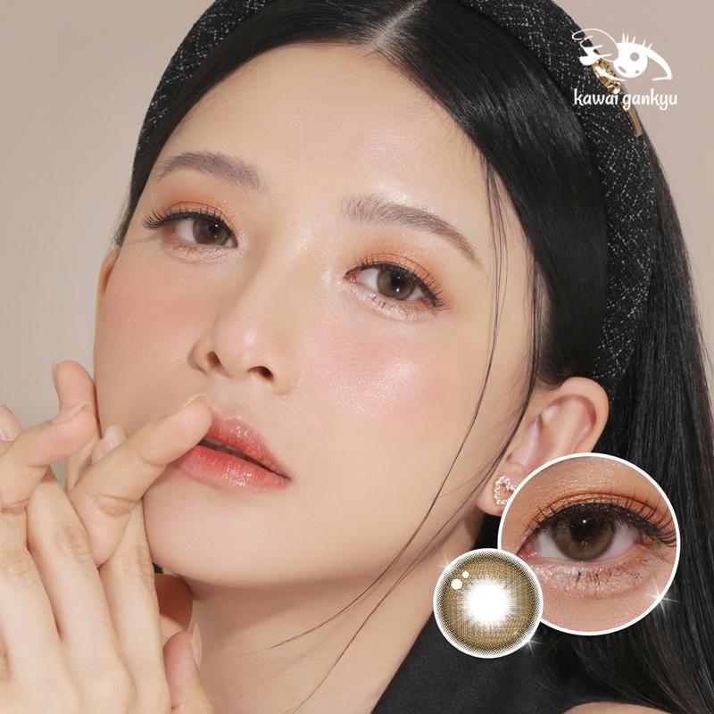 KawaiGankyu Softlens - Clearie Queen Golden Brown Contact Lens (1pc/SETENGAH PASANG) 8
