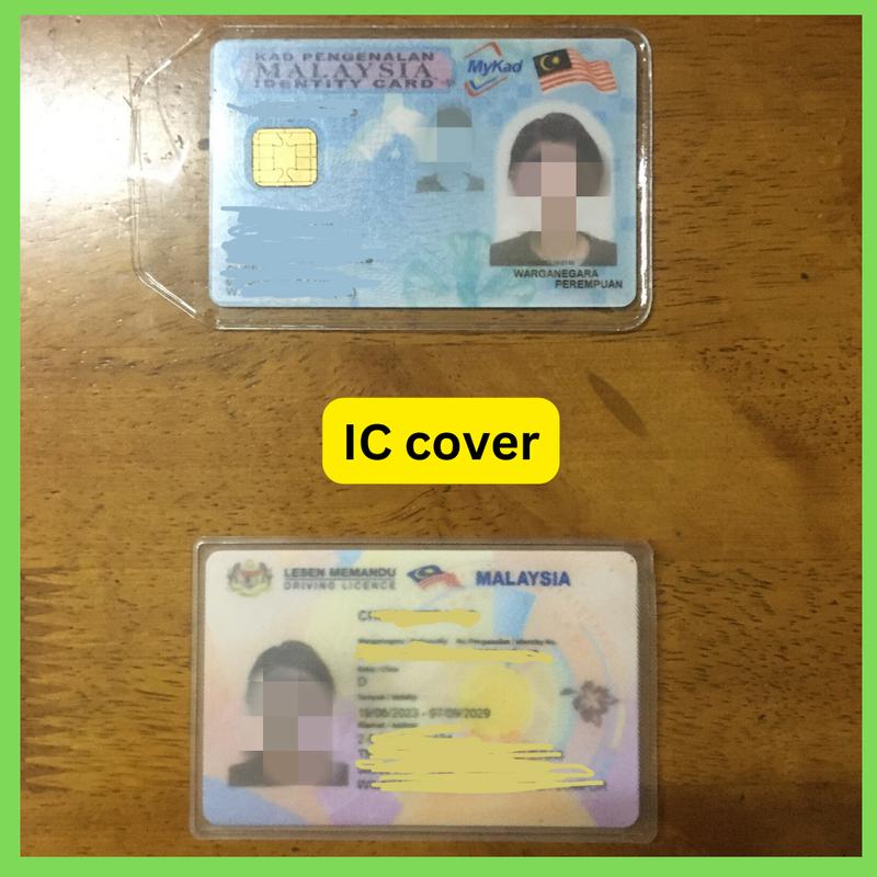 PVC Transparent IC Holder Clear ID Cover Badge Card Holder Sampul ...