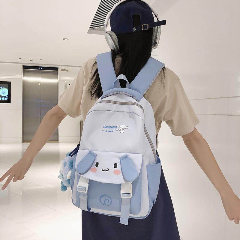 School Sanrio Kuromi Backpack Polyester School Bag Accessories Student Gift 2