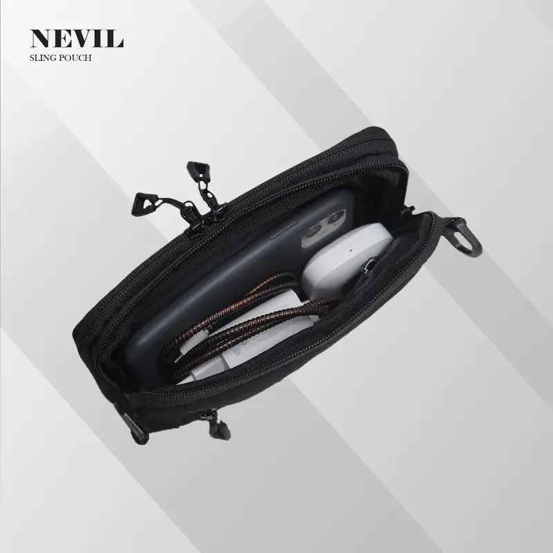 Evho - NEVIL Slingpouch I Clutch Handbag Pria I Tas Selempang Leher I Tas Hp 8