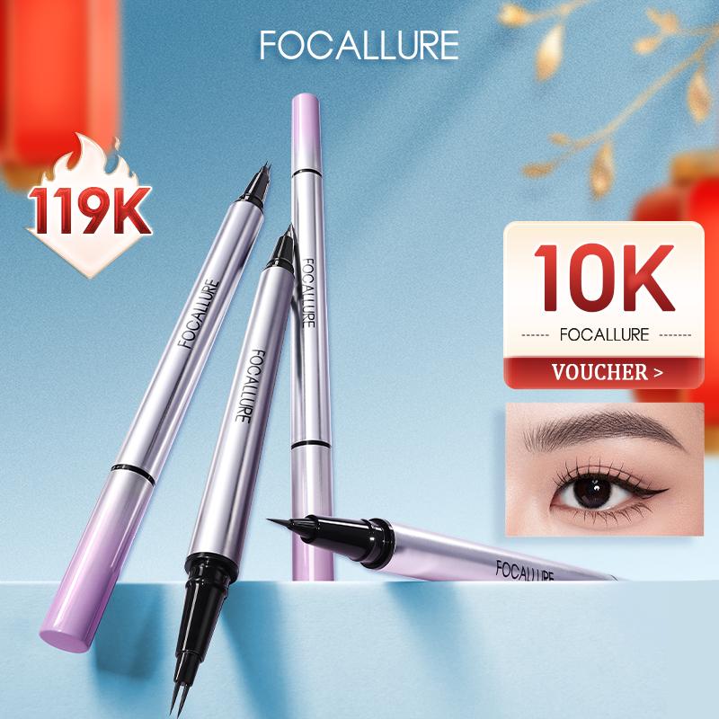  【Voucher 10k FOCALLURE Bút kẻ mắt & kẻ mày hai đầu siêu mảnh 