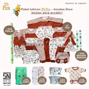 35 Pcs Paket Melahirkan SNI Baju Celana Bayi Baru Lahir 0-3 Bulan Product by Kazuka Baby - Azzalea Store Selimut Katun Perempuan Parsel
