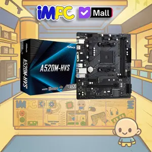ASROCK Motherboard A520M-HVS (AMD, AM4, DDR4, MATX)