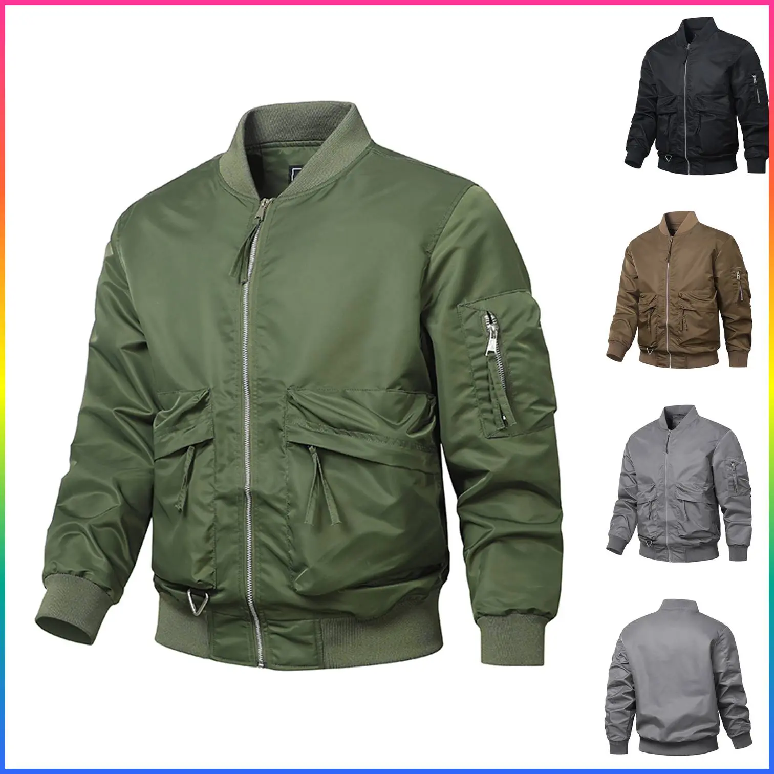 Bomber Jacket Autumn And Winter Tough Guy Jacke Air Force MA1 Pilot Jacket Men's Flight Jacket