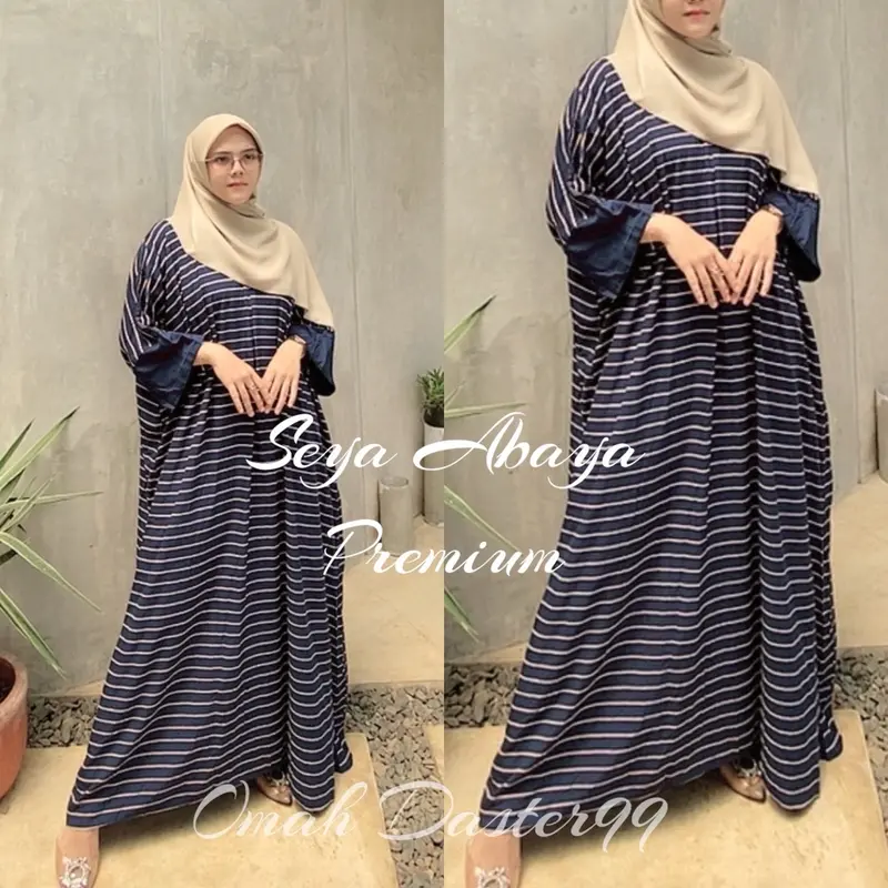 Kaftan SEYA  Abaya Premium Elegan Mewah Simple Daily daster kaftan LD 170 Jumbo Rayon 6