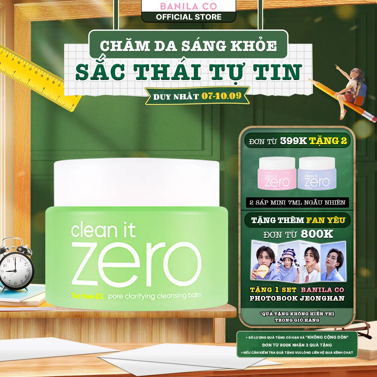Sáp Tẩy Trang Banila Co Clean It Zero Pore Clarifying Cleansing Balm Teatree- EX 100ml